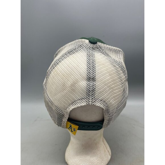 New era genuine merchandise ball cap Oakland picture mesh green white READ - Picture 5 of 14